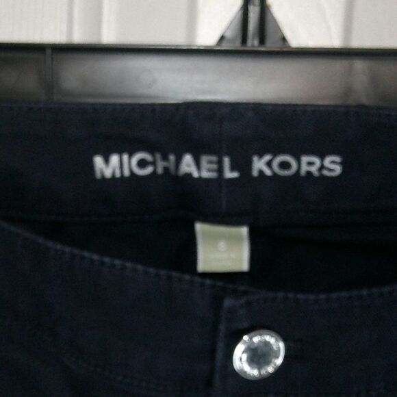 Michael Kors Navy Blue Skinny Pants with Zipper Details Size 8 - Picture 3 of 3